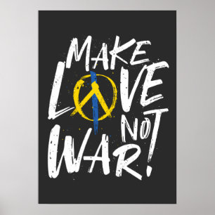 Maak van liefde geen oorlog Oekraïne Poster
