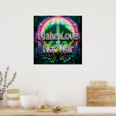 Maak van liefde geen oorlog poster (Keuken)