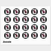 Maak van liefde geen oorlog ronde sticker (Vel)