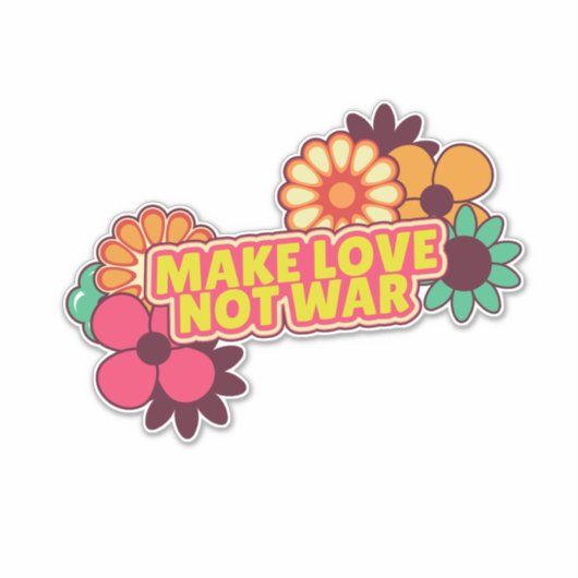 Maak van liefde geen oorlog sticker (Voorkant)
