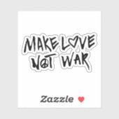 Maak van liefde geen oorlog sticker (Vel)