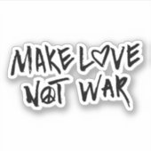 Maak van liefde geen oorlog sticker (Voorkant)