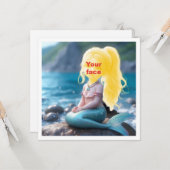 Maak van mijn kind een zeemeermin prinses, aangepa kaart (Voorkant / Achterkant in situ)
