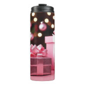 Maak van Mine een roze Kerst Thermal Tumbler Thermosbeker (Voorkant)