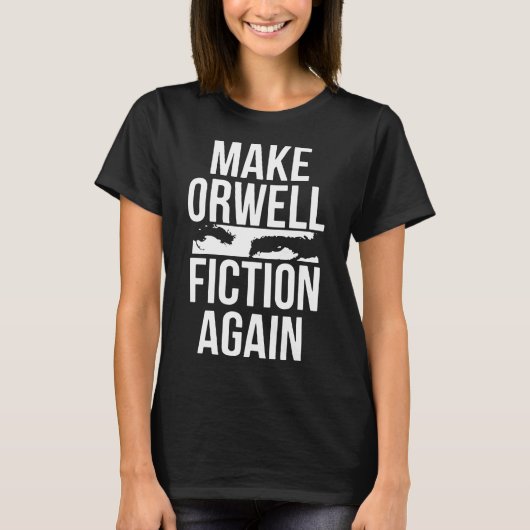 maak van orwell - fictie weer hipster t - shirts (Voorkant)