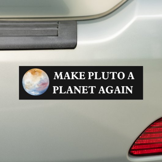 Maak van Pluto weer een planeet bumper Bumpersticker (Op auto)