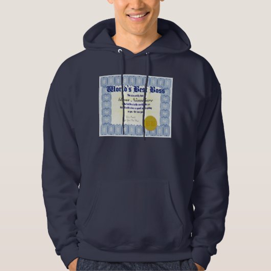 Maak van 's werelds beste baas hoodie (Voorkant)