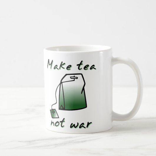 Maak van Tea not War Funny Mug Humor Koffiemok (Rechts)
