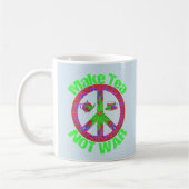 Maak van Tea not war  kijk Hippie Peace Mok (Links)