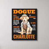 Maak van uw huisdier een voorpagina ster gepersona canvas afdruk (Voorkant)