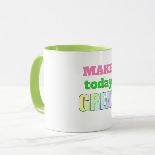 Maak van vandaag een geweldige combinatie Mok (Voorkant links)