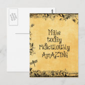 Maak vandaag belachelijk verbazingwekkend leven ci briefkaart (Voorkant / Achterkant)