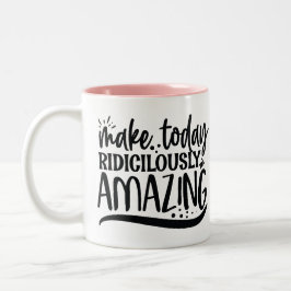 Maak vandaag belachelijk verbazingwekkend tweekleurige koffiemok