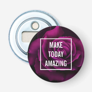 Maak vandaag een Amazing Purple Rose Inspirerend Button Flesopener