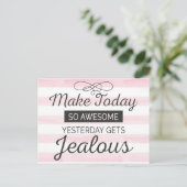 Maak vandaag een geweldige motivatie offerte briefkaart (Staand voorkant)