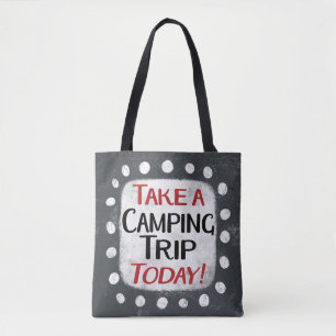 Maak vandaag een kampeertrip Canvas tas