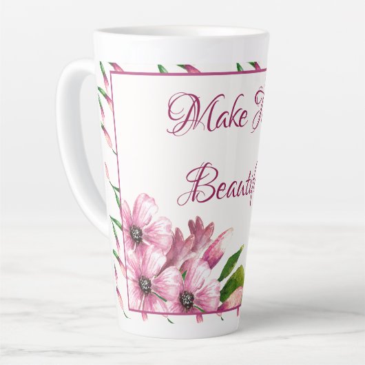 Maak vandaag een mooi persoonlijk design latte mok (Linkerhoek)