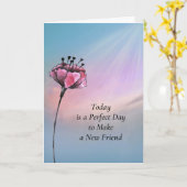 Maak vandaag een nieuwe vriend kaart (Gele Bloem)