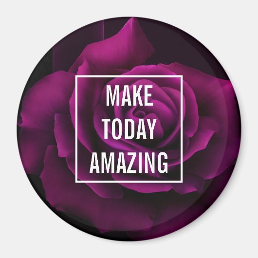 Maak vandaag een ongelofelijk Paars Roos Inspirere Magneet (Voorkant)
