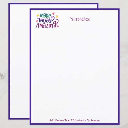 Maak vandaag een ongelofelijke Inspirerend prijsop (Voorkant / Achterkant)