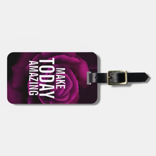 Maak vandaag een ongelooflijk Paars Roos Inspirere Bagagelabel (Voorkant horizontaal)