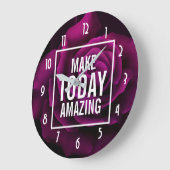 Maak vandaag een ongelooflijk Paars Roos Inspirere Grote Klok (Hoek)
