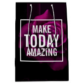 Maak vandaag een ongelooflijk Paars Roos Inspirere Medium Cadeauzakje (Voorkant)