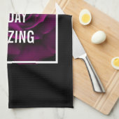 Maak vandaag een ongelooflijk Paars Roos Inspirere Theedoek (Quarter Fold)