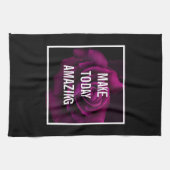 Maak vandaag een ongelooflijk Paars Roos Inspirere Theedoek (Horizontaal)