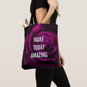 Maak vandaag een ongelooflijk Paars Roos Inspirere Tote Bag