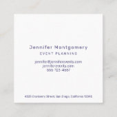 Maak vandaag een ongelooflijk Paars Roos Inspirere Vierkante Visitekaartje (Achterkant)