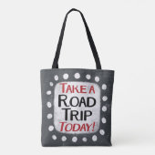 Maak vandaag een roadtrip Canvas tas (Achterkant)