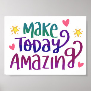 Maak Vandaag Geweldig Citaat Inspirerende Motivati Poster