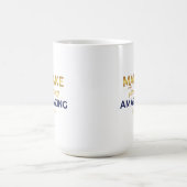 Maak Vandaag Geweldig Goud Navy Zon Design Koffiemok (Center)