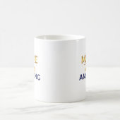 Maak Vandaag Geweldig Goud Navy Zon Design Koffiemok (Center)