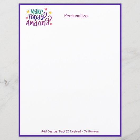 Maak Vandaag Geweldig Inspirerend Citaat Personali (Voorkant)