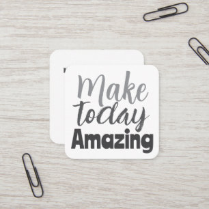 Maak Vandaag Geweldig Inspirerend Citaat Vierkante Visitekaartje