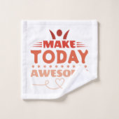 Maak Vandaag Geweldig Retro Typografie Bad Handdoek (Wasdoekje)