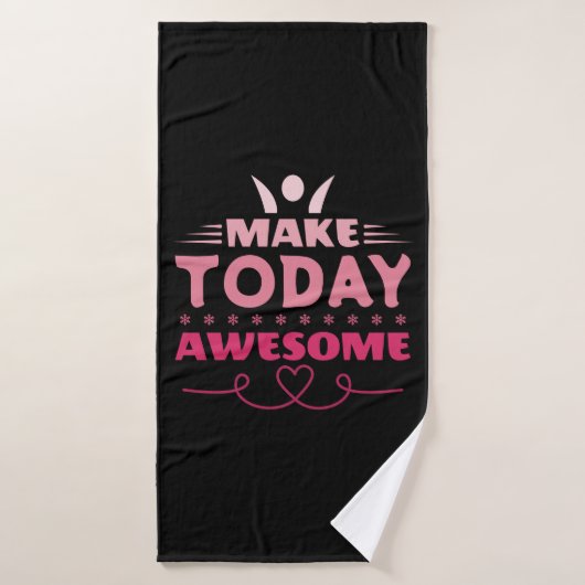 Maak Vandaag Geweldig Retro Typografie Badhanddoek (Badhanddoek)
