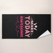 Maak Vandaag Geweldig Retro Typografie Badhanddoek (Badhanddoek)