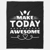 Maak Vandaag Geweldig Retro Typografie Fleece Deken (Voorkant)