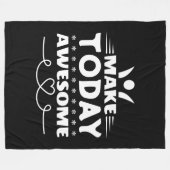 Maak Vandaag Geweldig Retro Typografie Fleece Deken (Voorkant (Horizontaal))