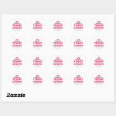 Maak Vandaag Geweldig Retro Typografie Hart Sticker (Vel)