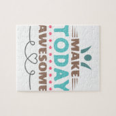 Maak Vandaag Geweldig Retro Typografie Legpuzzel (Horizontaal)