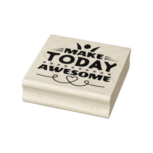 Maak Vandaag Geweldig Retro Typografie Rubberstempel (Stempel)