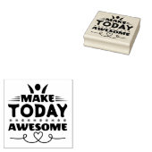 Maak Vandaag Geweldig Retro Typografie Rubberstempel (Gestempeld)
