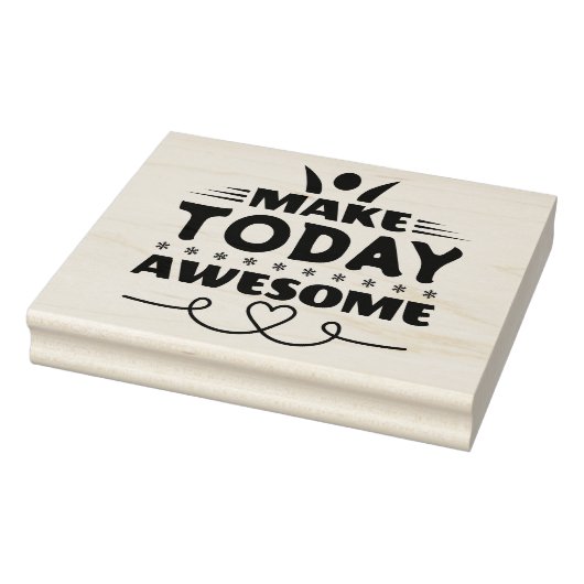 Maak Vandaag Geweldig Retro Typografie Rubberstempel (Stempel)