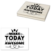 Maak Vandaag Geweldig Retro Typografie Rubberstempel (Gestempeld)