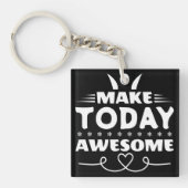 Maak Vandaag Geweldig Retro Typografie Sleutelhanger (voorkant)