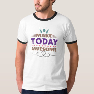 Maak Vandaag Geweldig Retro Typografie T-shirt
